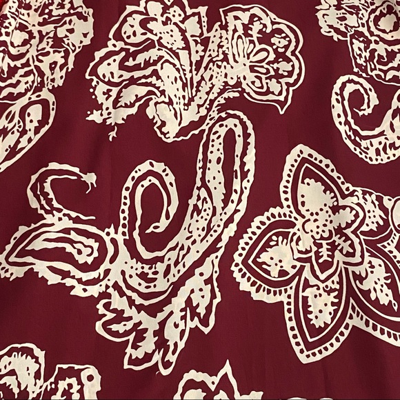 12PM by Mon Ami Dress L Halter Floral Paisley Maroon - Picture 3 of 5